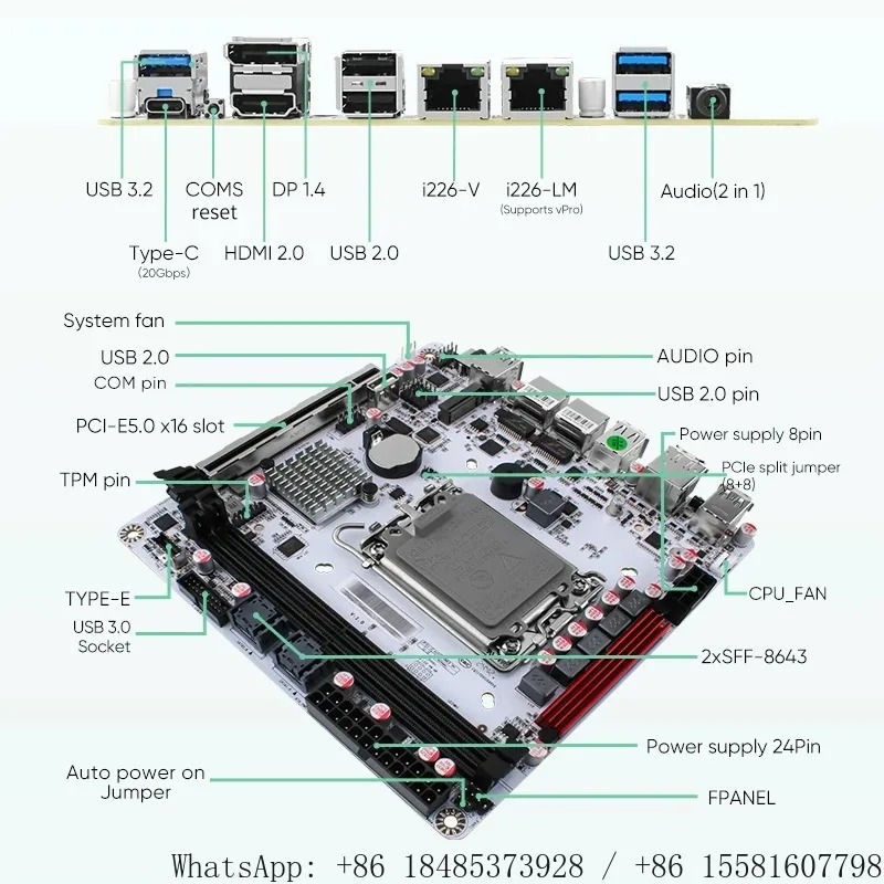 Placa Base LGA1700 Q670 Mini I - Nas Motherboard 8 Sata Mini Itx reseña y precio