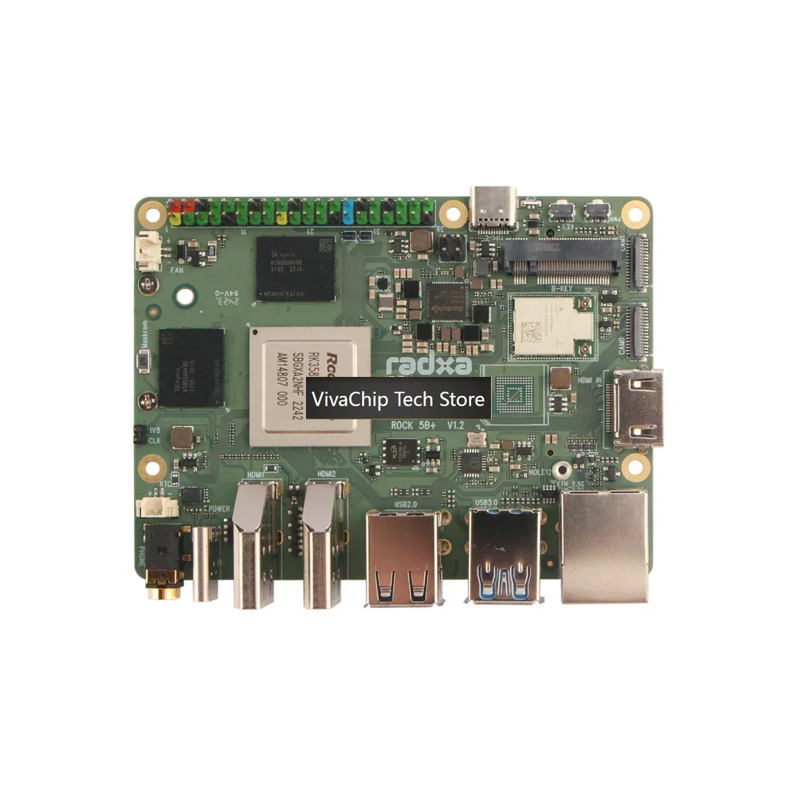 VivaChip TechRadxa ROCK 5B+ co - Rockchip Rk3588 Development Board reseña y precio